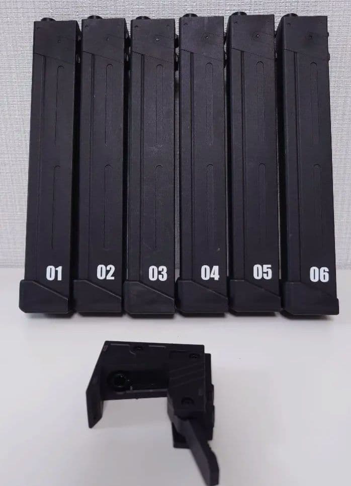 SRC FALCON SMGスタイル 9mmマガジン6本 アダプターセット