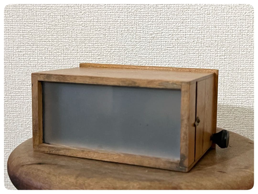 Guilleminot製　ガラス乾板と木製デュアルレンズ装置