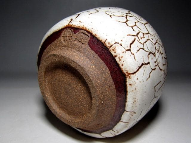 バーナード・リーチ　茶碗　斬新な景色の逸品　　　　　m161