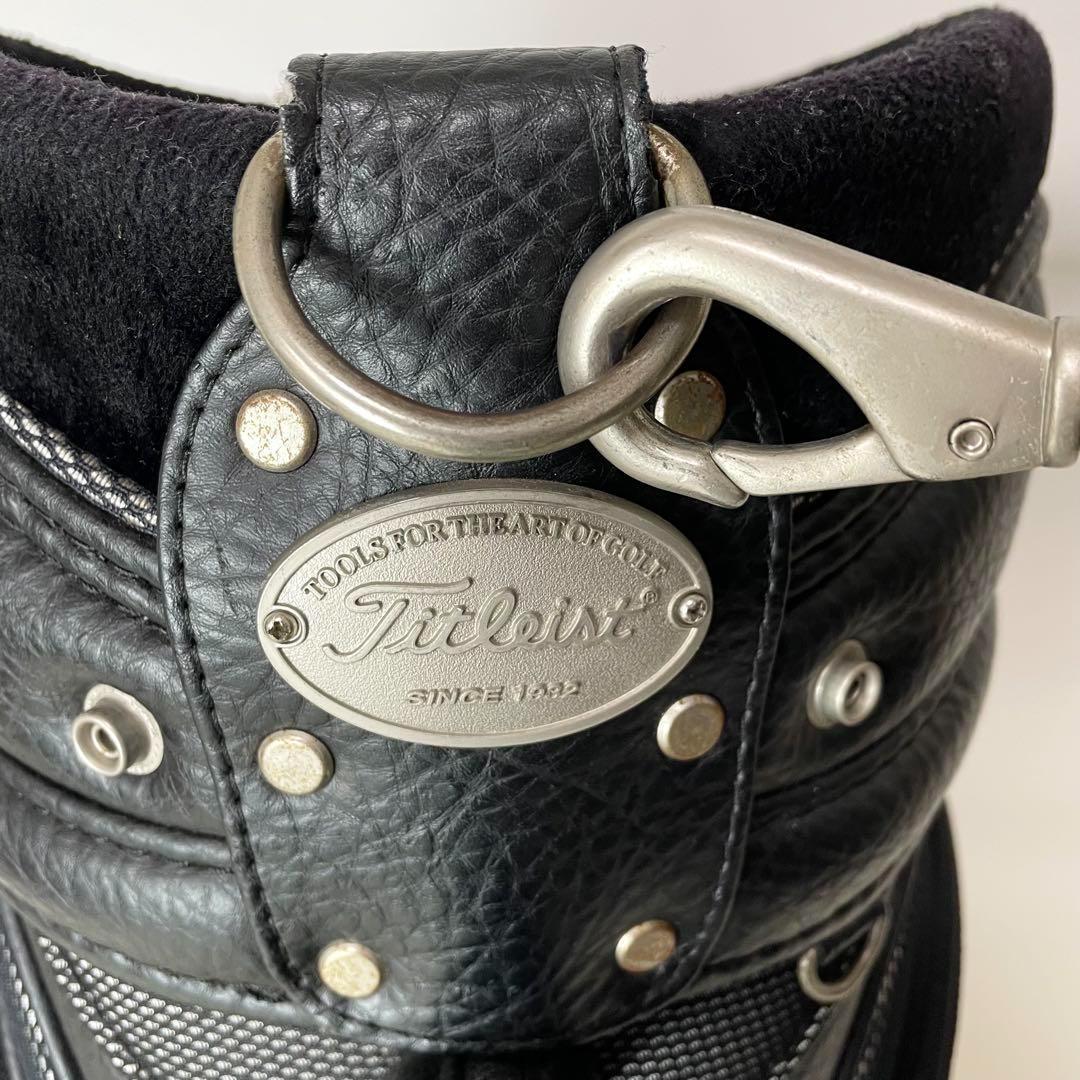 限定モデル✨タイトリスト キャディバッグ 黒ブラック レザー カート型 大型