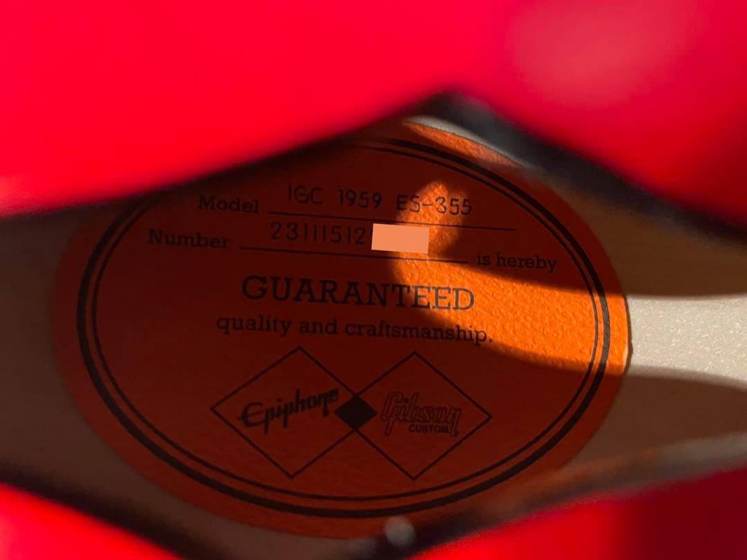 【最終】Epiphone es-355 エピフォン　セミアコ　チェリーレッド