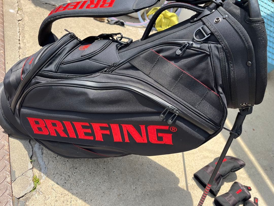BRIEFING キャディバッグ ブラック/レッド