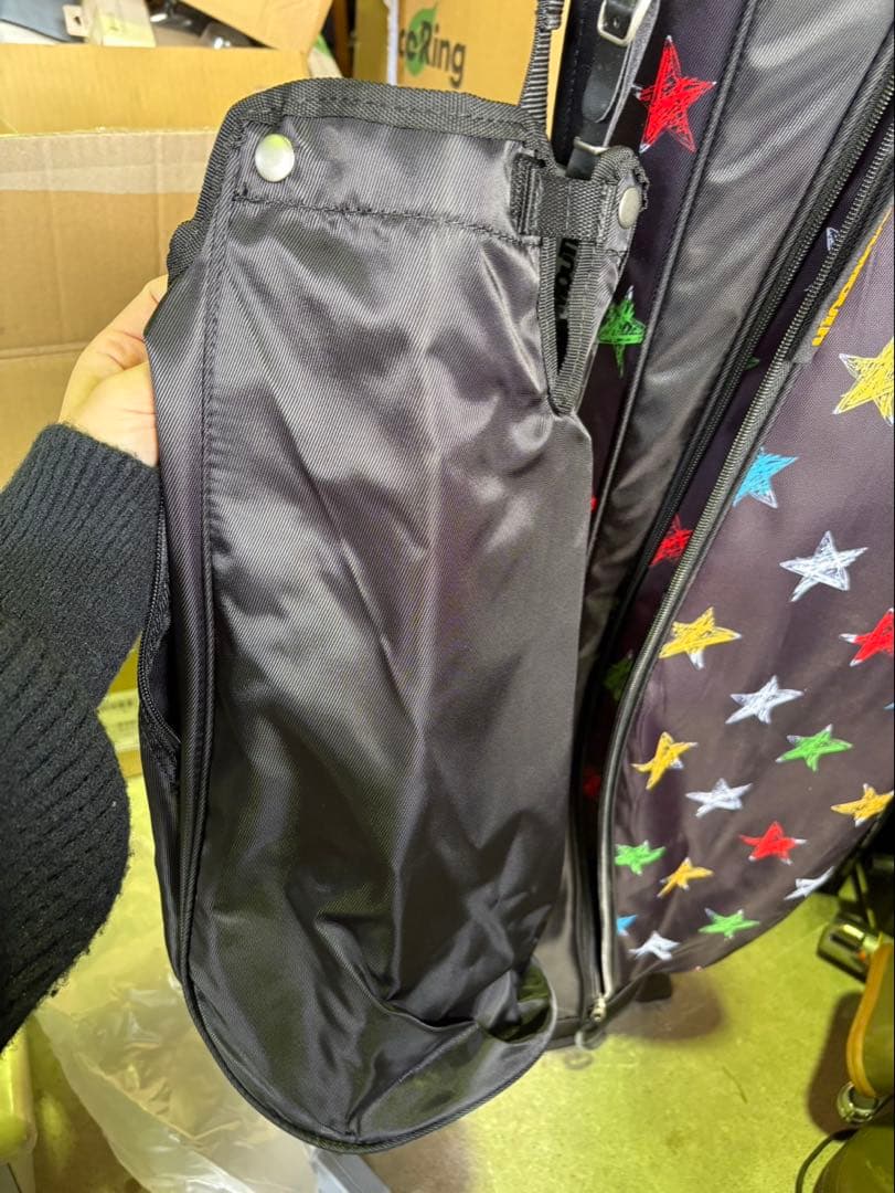 G1497 ラウドマウス スタンド式キャディバッグ 折りたたみ式 スター柄