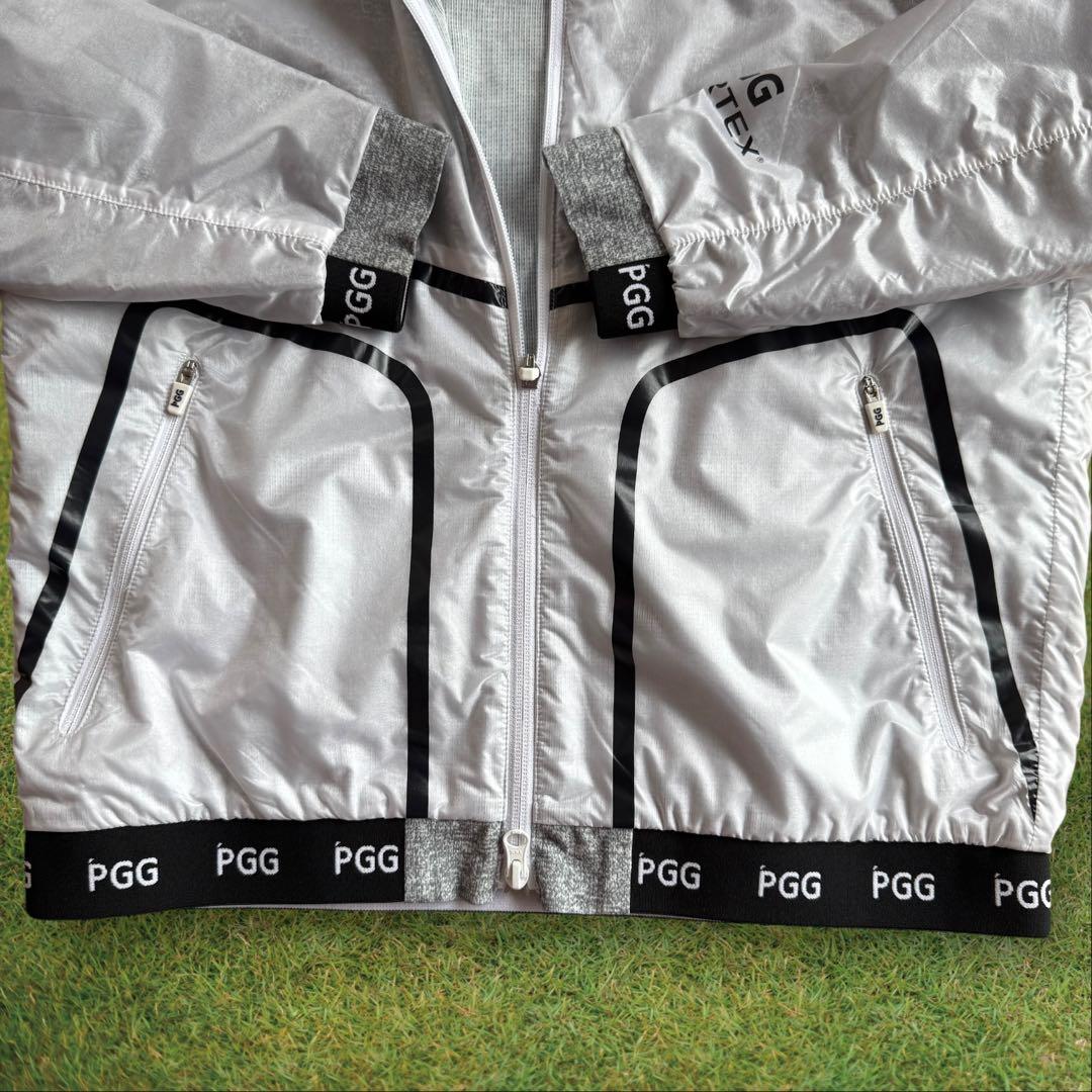 現行モデル　パーリーゲイツ　ジャケット　4 M〜L相当　ブルゾン　白　グレー　黒