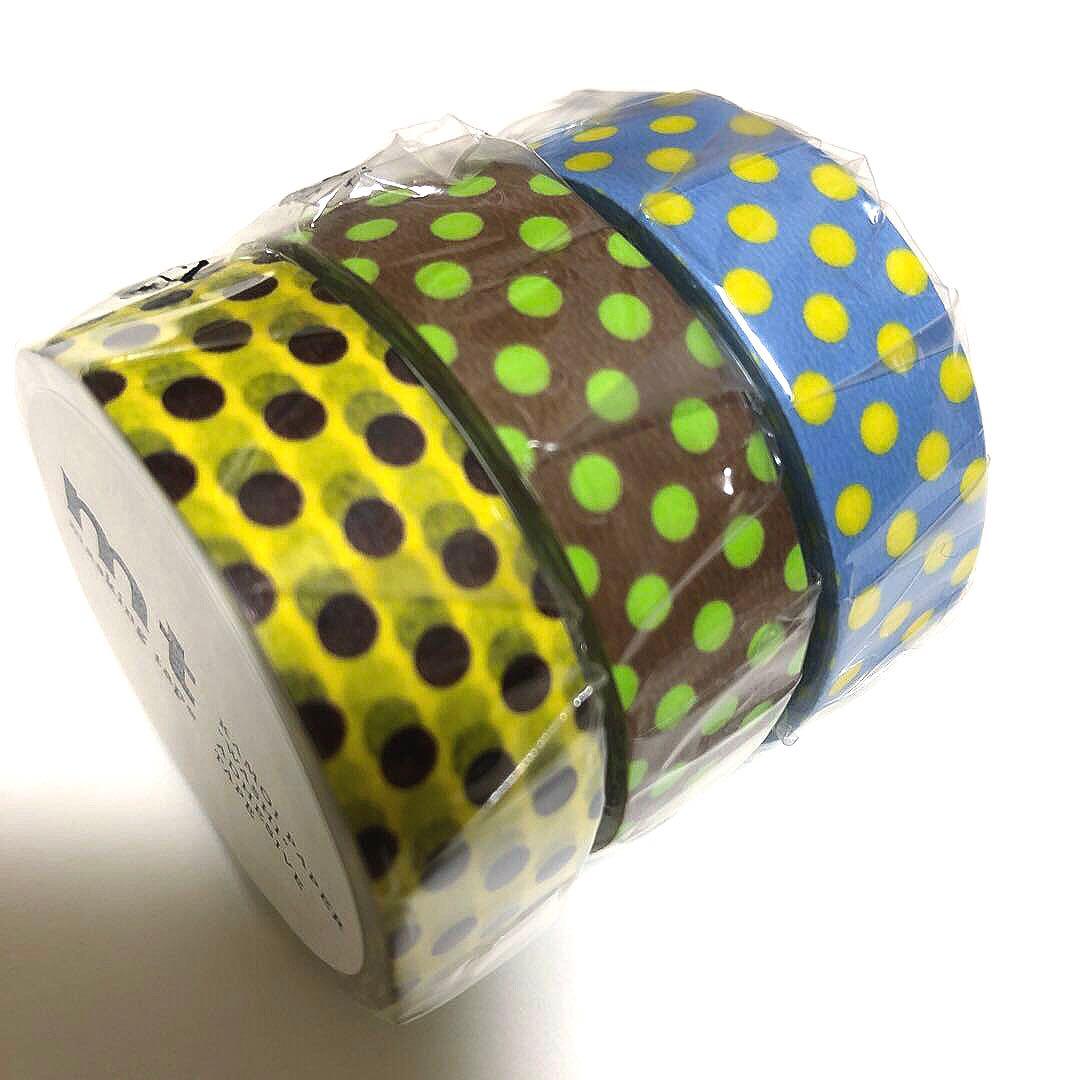 【原版品　希少レア】mt マスキングテープ　ドット　きりん　キウイ　アクア