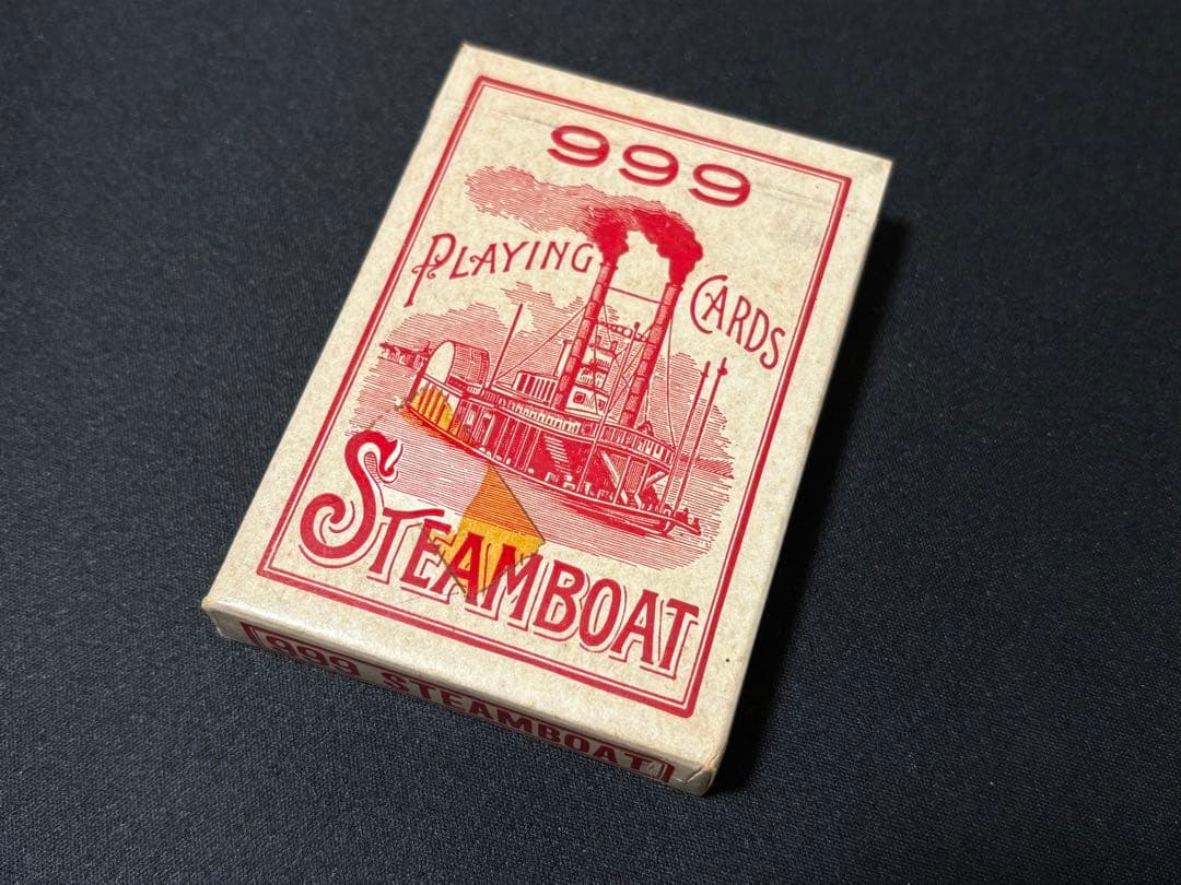 新品未使用 STEAMBOAT 赤 トランプ類税証紙 オールド スチームボート