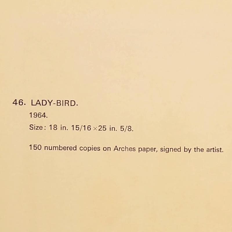 ☆ビュッフェ☆「 LADY BIRD 」　プレート付き　レゾネ図版より