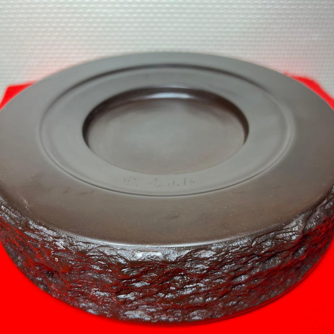 ⭕️赤間硯大型日月硯　2.3kg超　美品　共桐箱付　昭竜山　下井百合昭