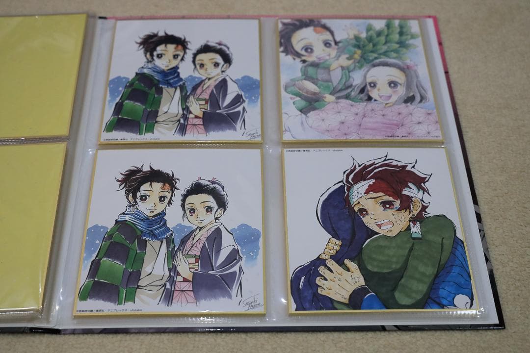 鬼滅の刃 全集中展 複製色紙拾集帳　複製ミニ色紙24枚