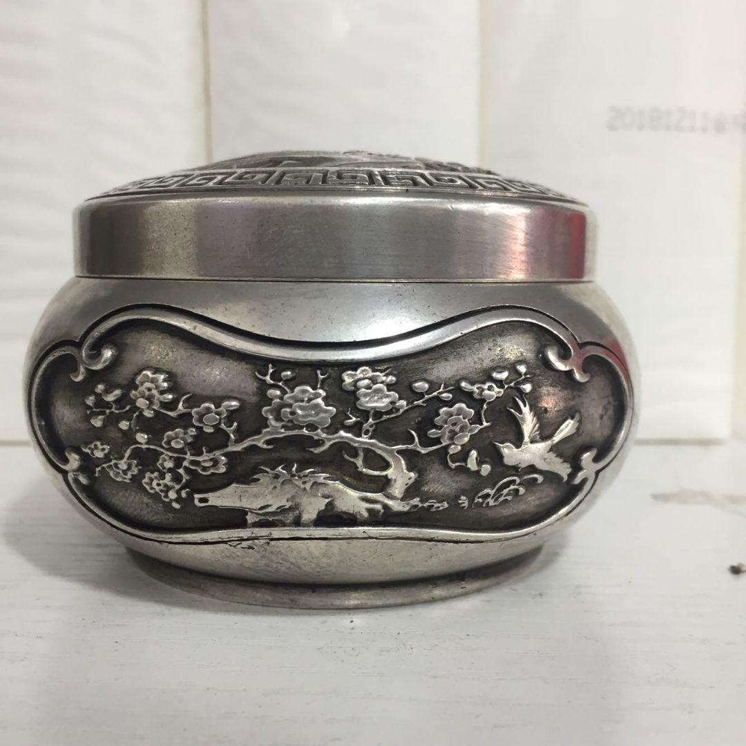 銅製 カササギ登梅香炉 薫る香炉 茶道香炉 香道具 装飾品 工芸品 置物