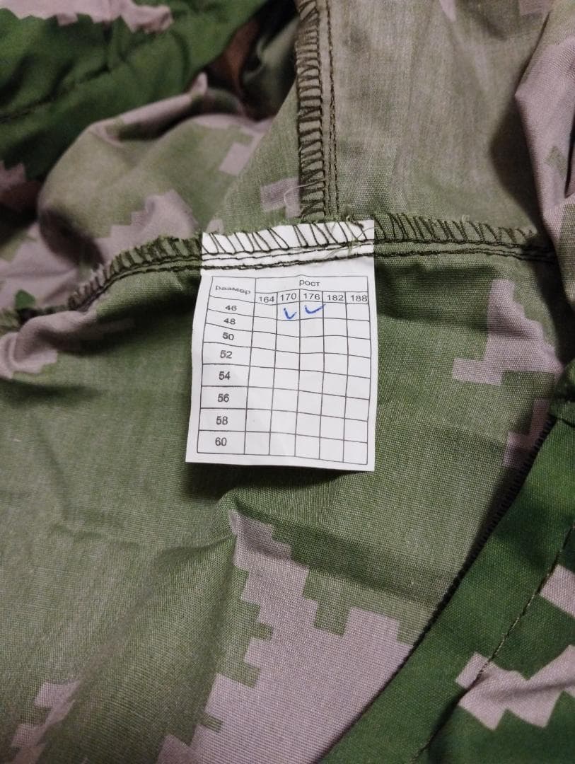 【新品、未使用】ソ連邦ロシア軍　KLMK迷彩服 ベリョーズカ白樺迷彩