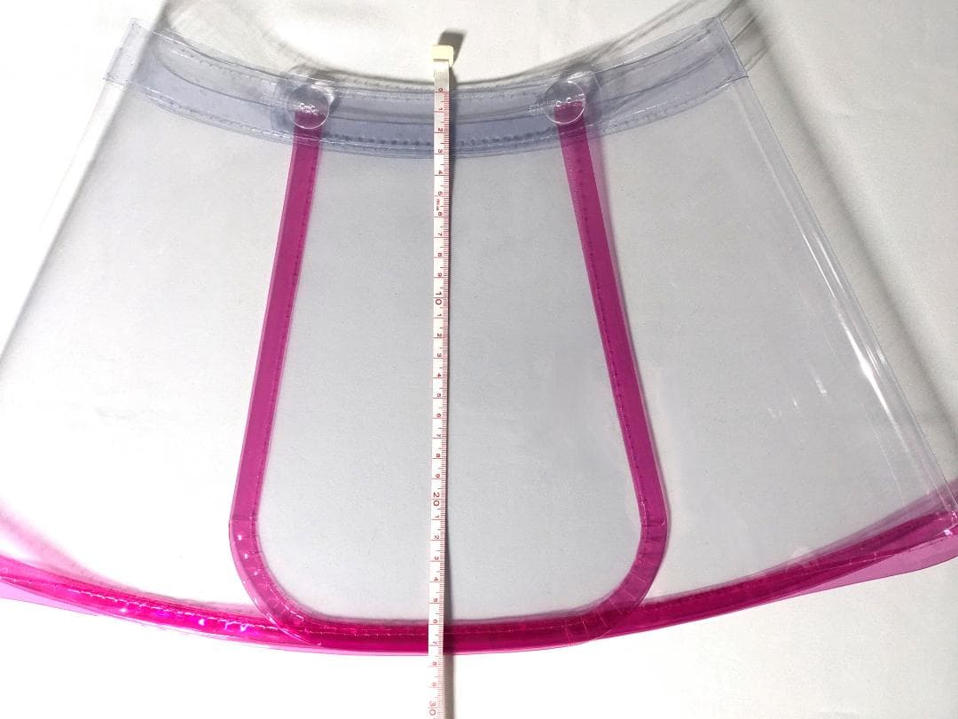 櫻 ビニール巻きスコート 透明×クリアピンク 丈27.5 2510