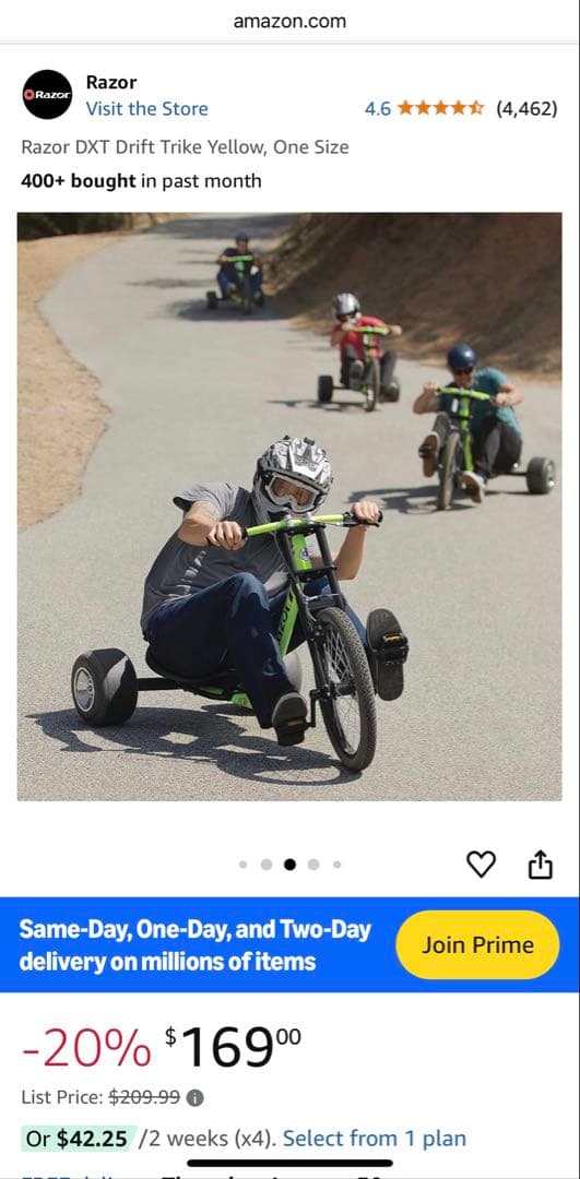 ち*こ様 ドリフトトライク Razor DXT Drift Trike イエロー