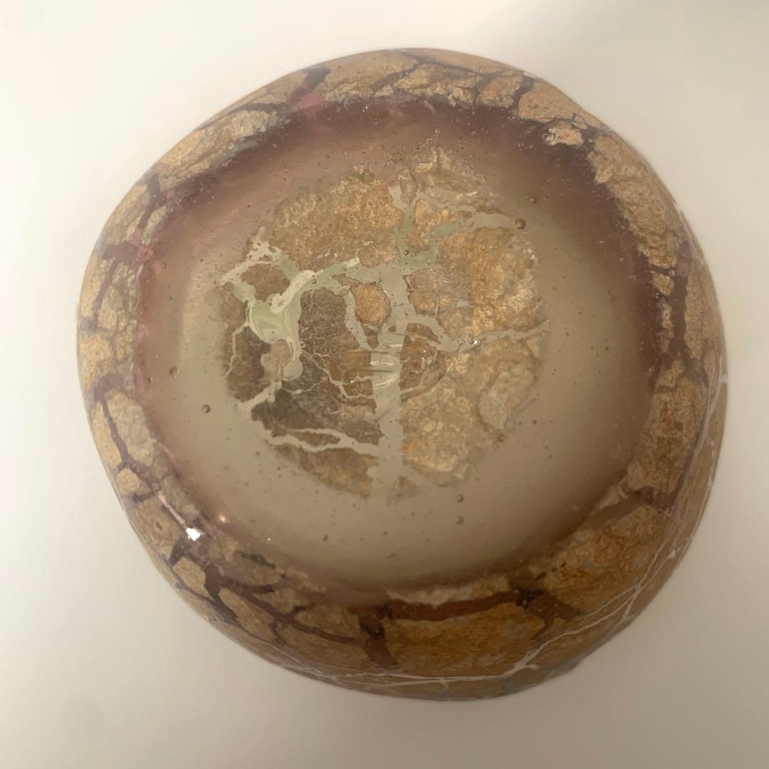 【新品未使用】　稲嶺盛吉 琉球ガラス波巻宙吹きグラス