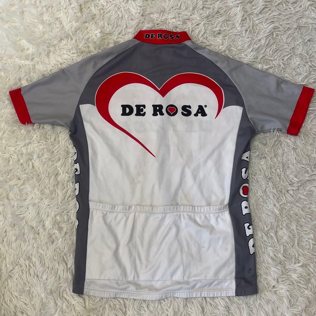 DE ROSA サイクルジャージ ホワイト/グレー/レッド