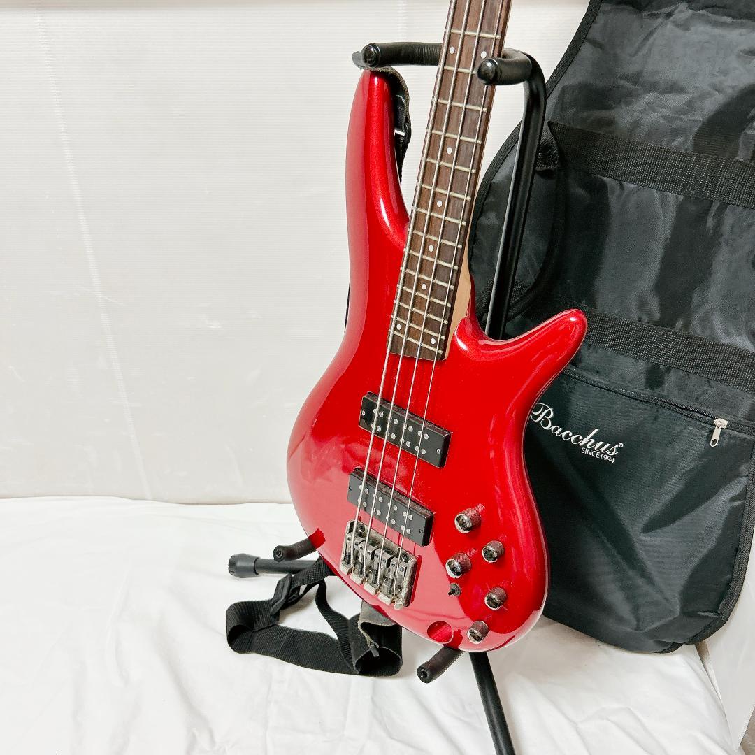 美品 Ibanez アイバニーズ SR300E アクティブベース レッド