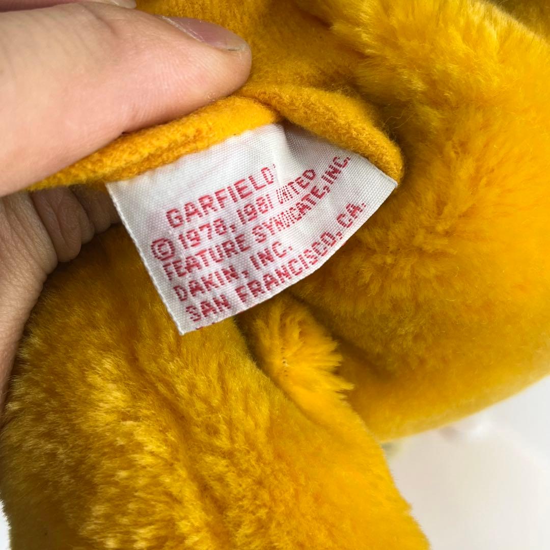 ガーフィールド　80S パペット人形　ぬいぐるみ　レトロ　アメコミ　当時物　傷有