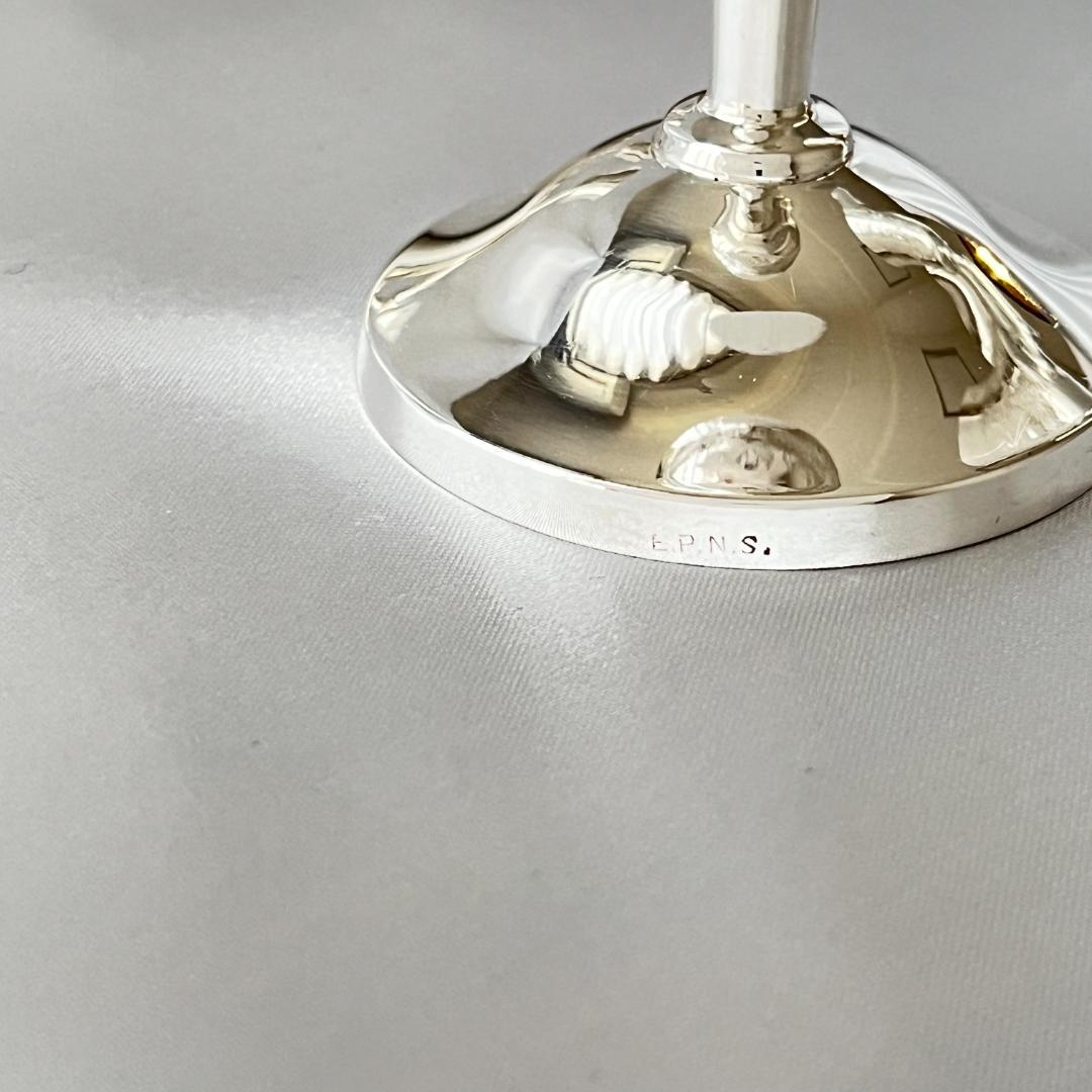 【英国】シェリー / リキュールゴブレット 6個組 【シルバープレート】美麗！！