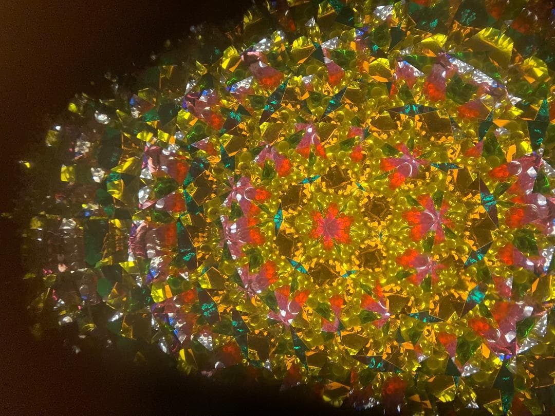 特価　万華鏡　カレイドスコープ　真鍮　大理石　オニキス　27cm