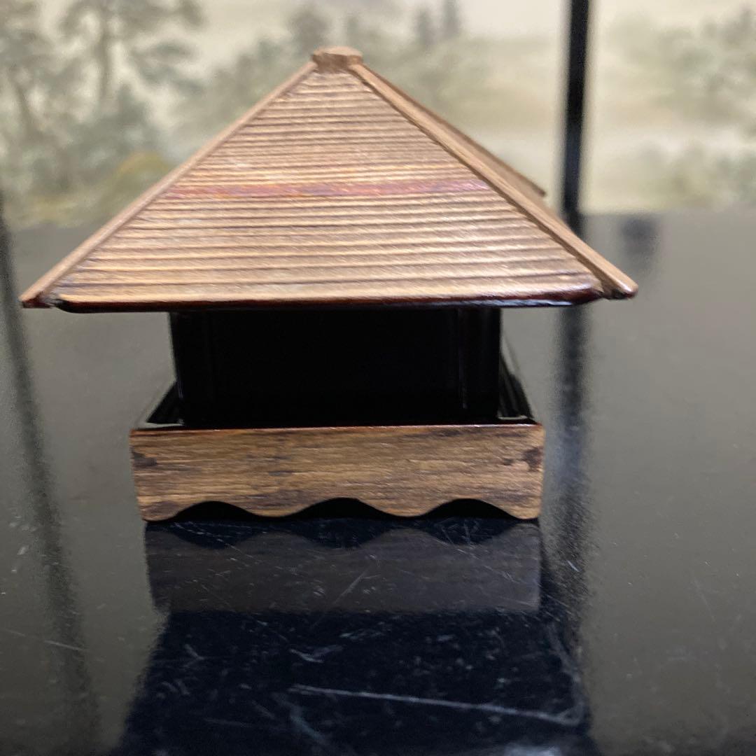 茶道具　浮御堂古材　御堂香合　大亀老師在判箱書　稲尾誠中斎(作)