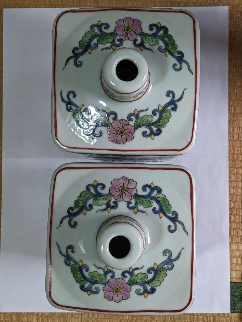 ♦中国陶磁 華栄堂製 粉彩花鳥紋様壺 瓶 花瓶 置物飾り ディスプレイ骨董品