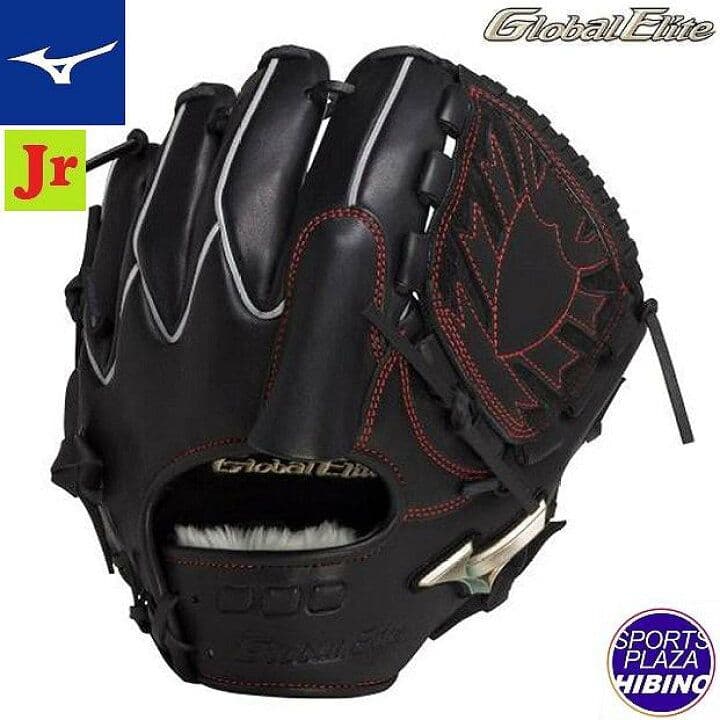 【ほぼ未使用】Global Elite 軟式グローブ 黒/赤　菅野モデル　投手用
