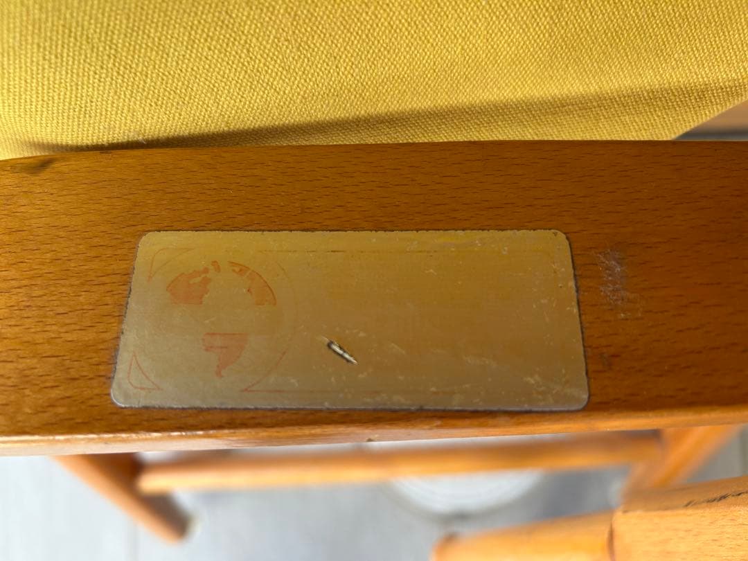 テレスコープ ビンテージ イエロー ディレクターズチェア 2脚セット