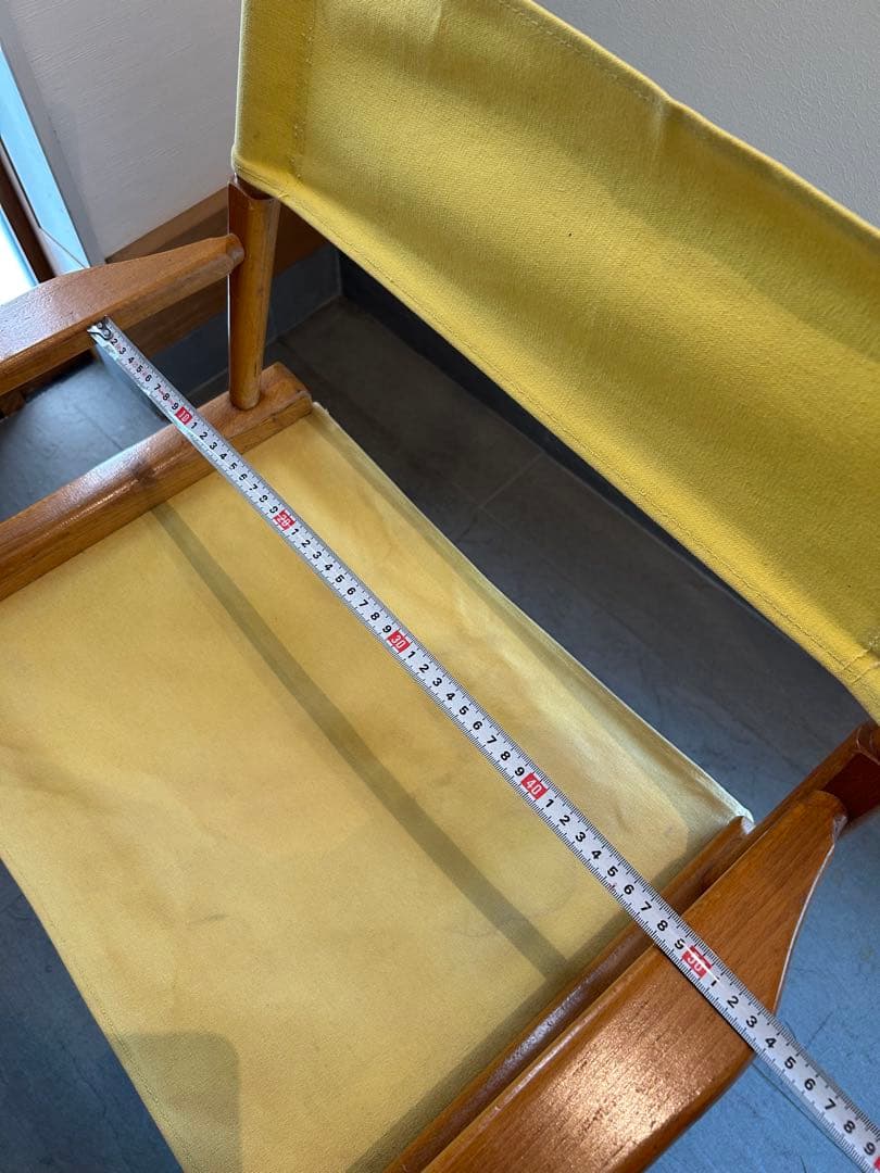 テレスコープ ビンテージ イエロー ディレクターズチェア 2脚セット