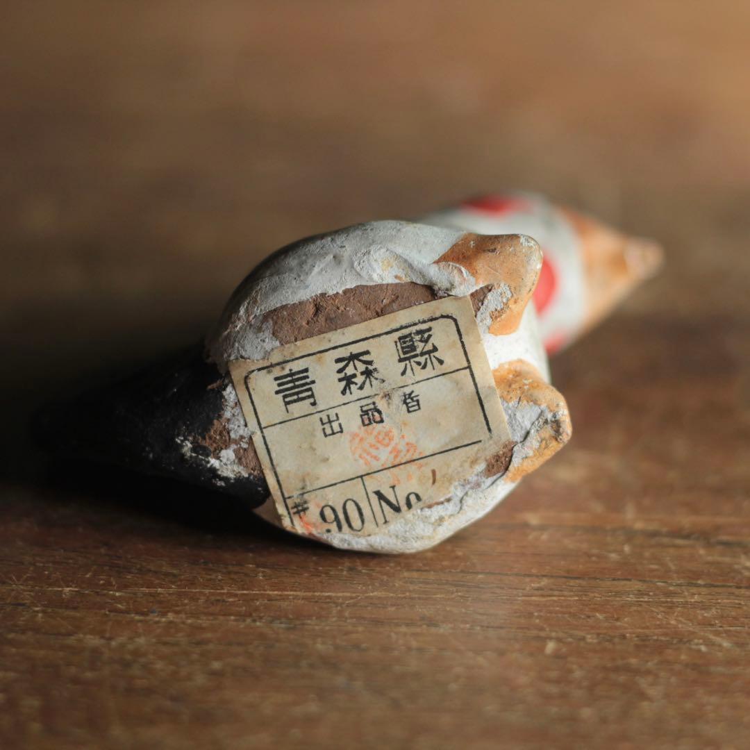 青森 土人形 鳥 鶏 福原英治郎？ 郷土人形 民芸 アンティーク オブジェ