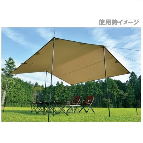 ユニフレーム REVOスクエアタープ 4×4 TAN　682302