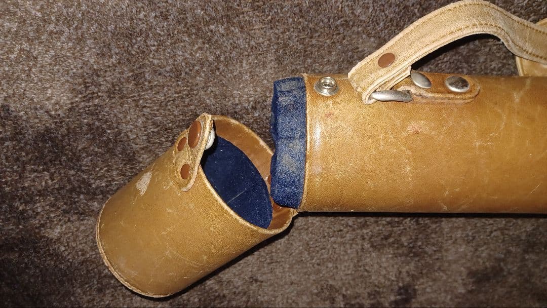 ビリヤードキューケース レザー 2本収納