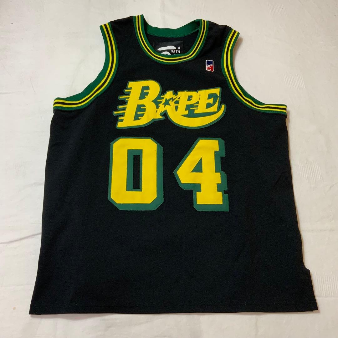 S/S A BATHING APE アベイシングエイプ バスケ タンクトップ L