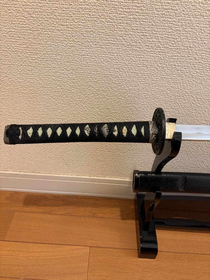 高級模造刀 炫明黑 美術刀 乱れ波紋