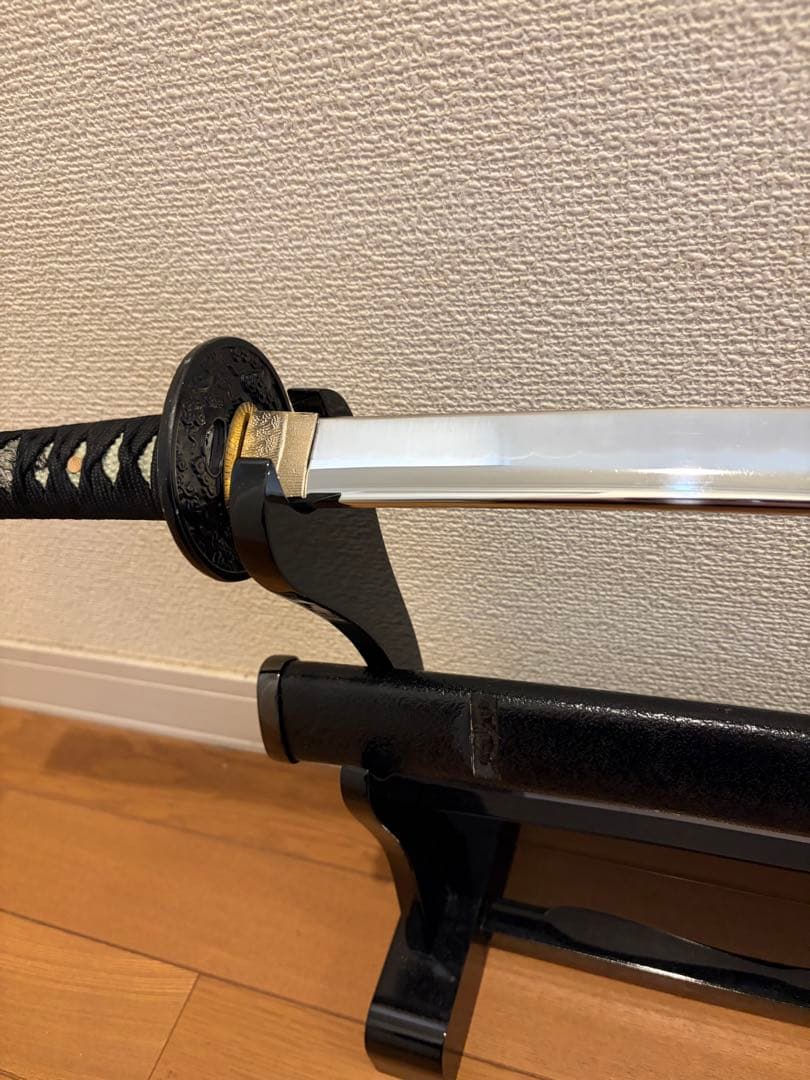 高級模造刀 炫明黑 美術刀 乱れ波紋