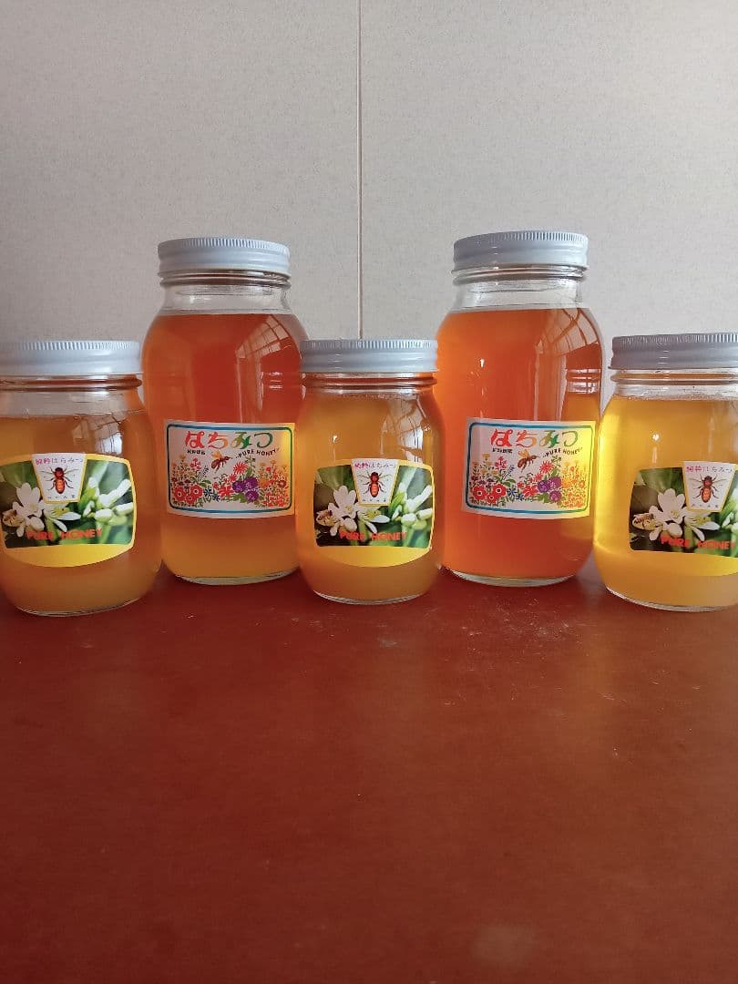 国産百花蜂蜜1200g×2とみかん蜂蜜600g×3