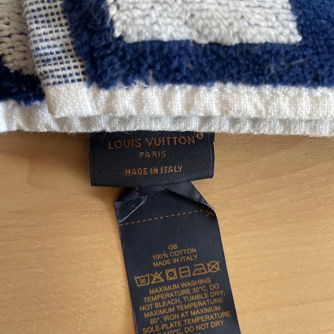 美品 LOUIS VUITTON ビーチタオル ネイビー