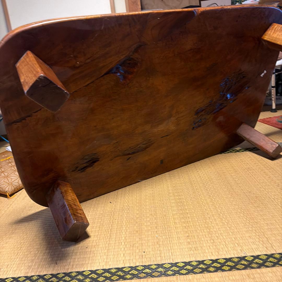 住運作 木製座卓　トチ　カエデ　黒檀　約134cm x 80cm×32cm