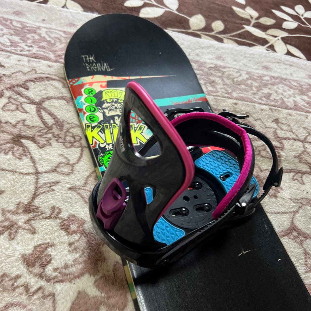 良品 RIDE KINK 152cm バイン付 スノーボードセット グラトリ