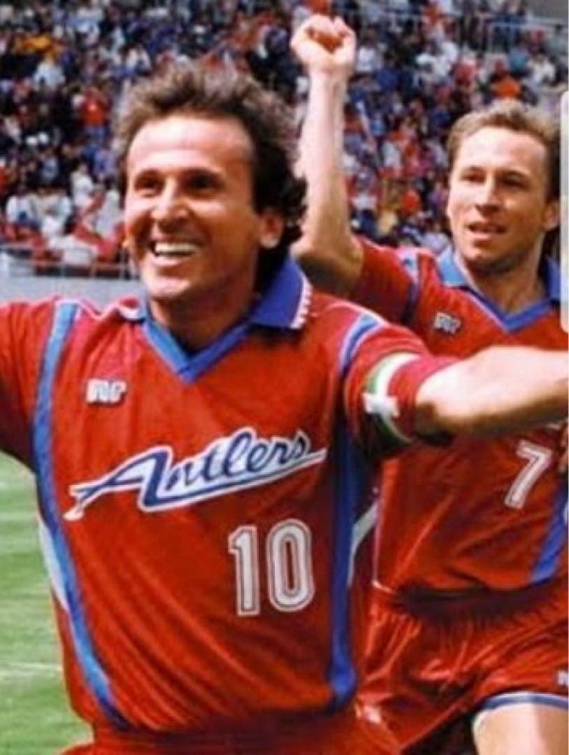 J発足前 ジーコ 鹿島アントラーズ 背番号10 ユニフォーム 92-93 カップ