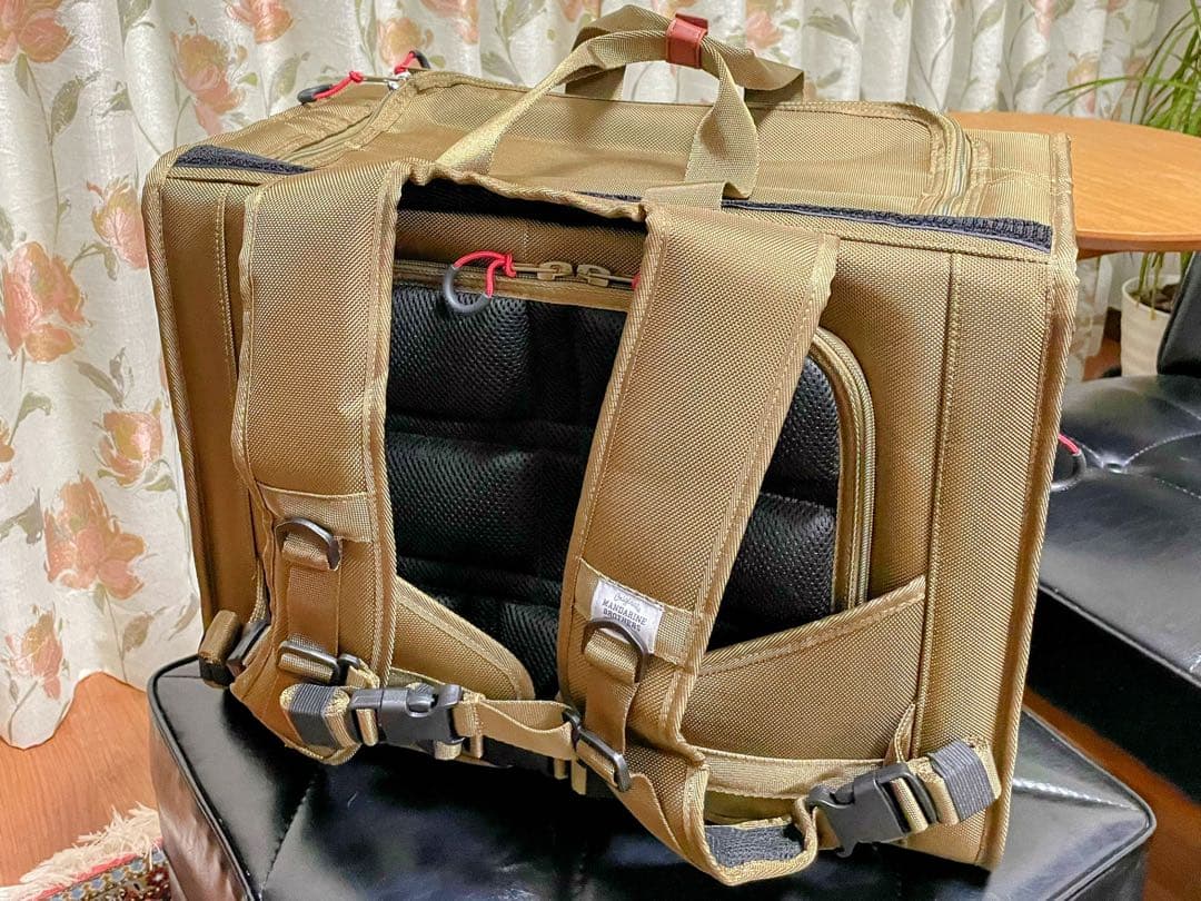 マンダリンブラザーズブリクストン キャリーバックパックワイド ブラウンMサイズ