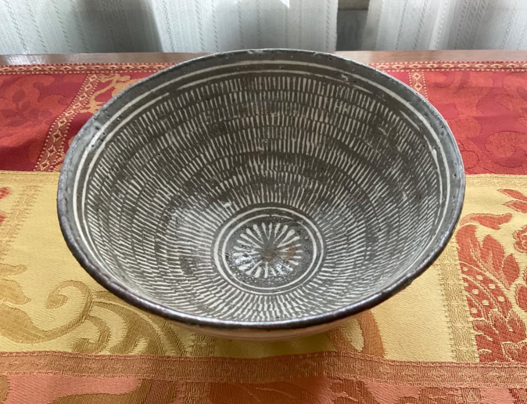 三島手　碗(大) 美しい白象嵌　金海窯