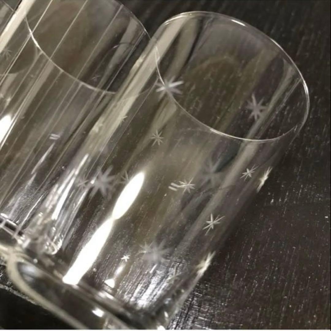 ショットグラス　セット　切子　ガラス　硝子　縞　柄　模様　星