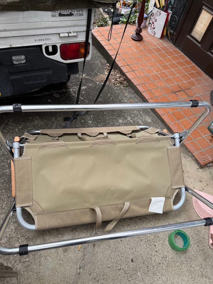 DOD グッドラックソファ ベージュ 2人掛け 折りたたみチェア キャンプ