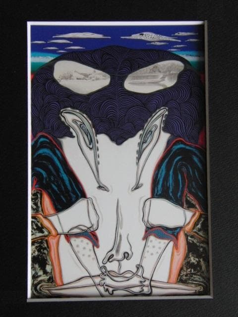 安達博文、【時の符-XI】、希少な限定額装用画集画、新品高級額 額装付