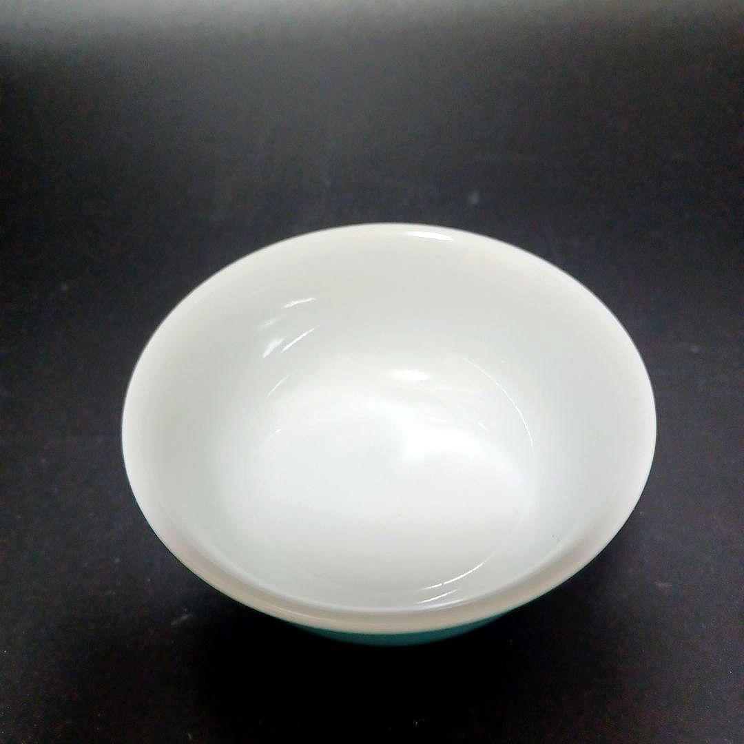 清　天藍釉茶碗　中国古美術