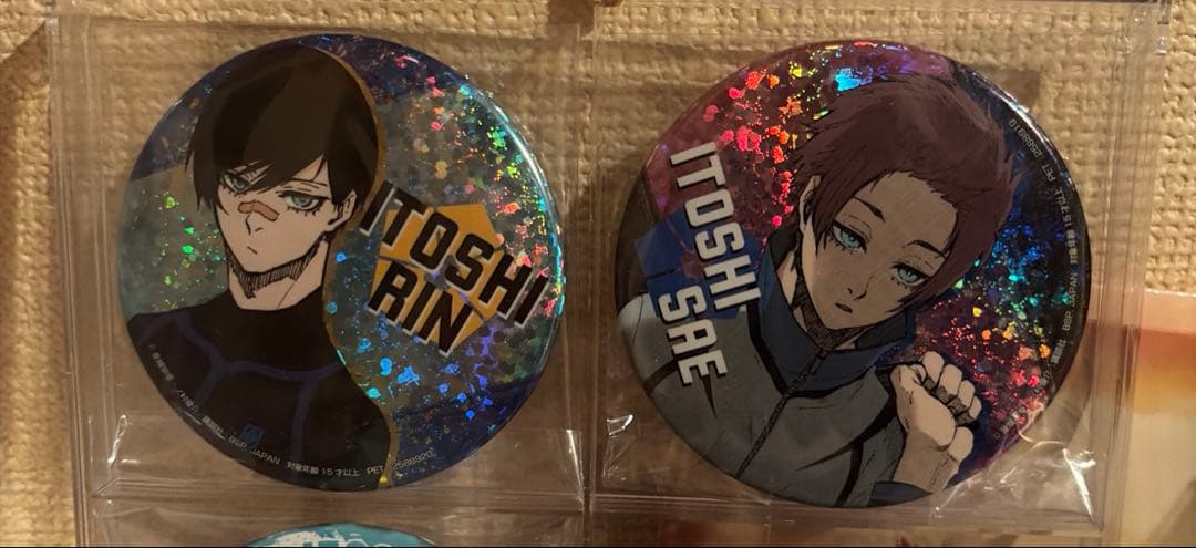 ブルーロック ホログラム缶バッジ セガ池袋GiGO先行バージョン 糸師凛 糸師冴