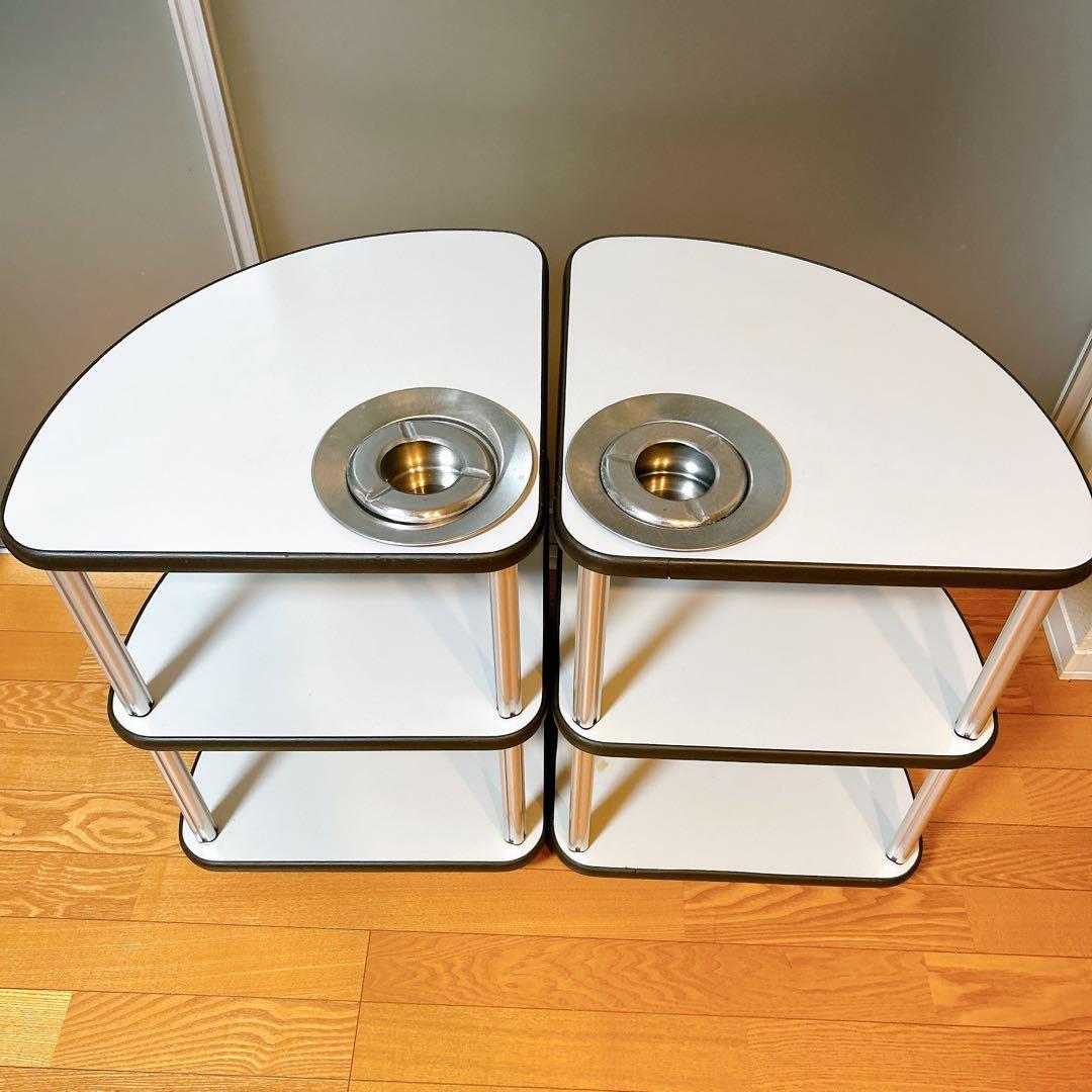 麻雀　麻雀卓用　サイドテーブル　灰皿付き　2点セット