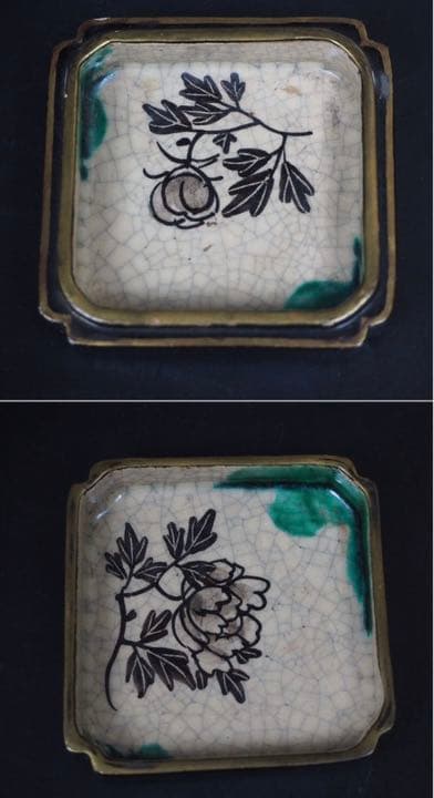 送料無料　博物館級大珍品　江戸期豊楽焼　香盒　共箱