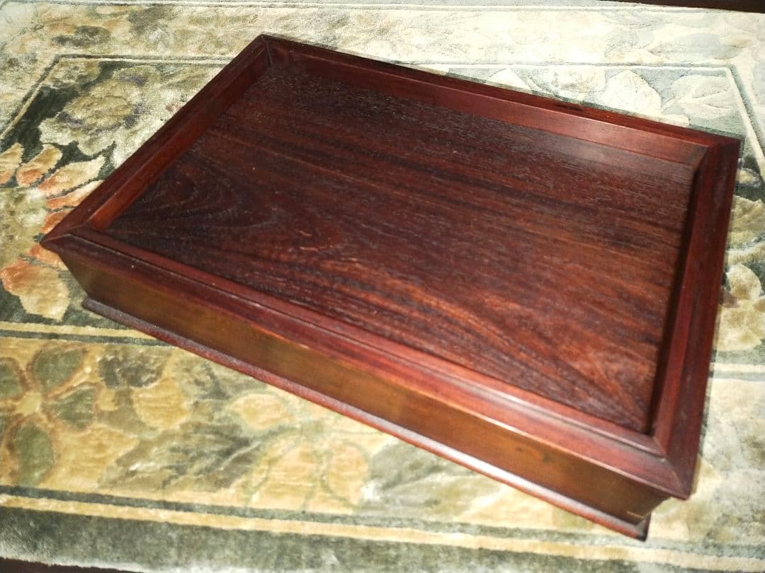 ♥大型　中国　端渓　硯　紫檀ケース付き　6.4ｋｇ　端渓硯　骨董品