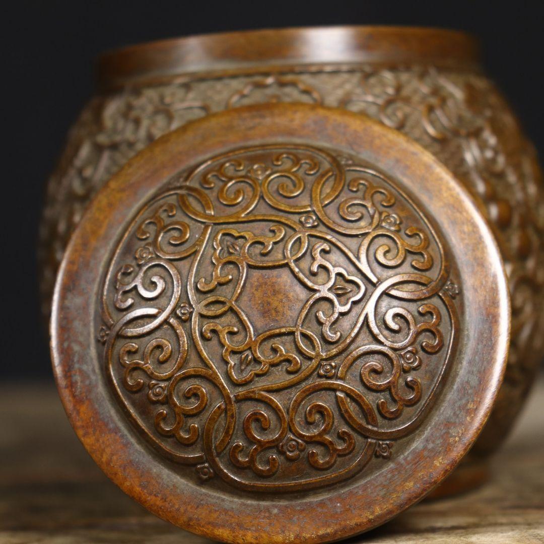 銅 細工 龍鳳茶壺 茶道具 香道具 装飾品 工芸品 置物